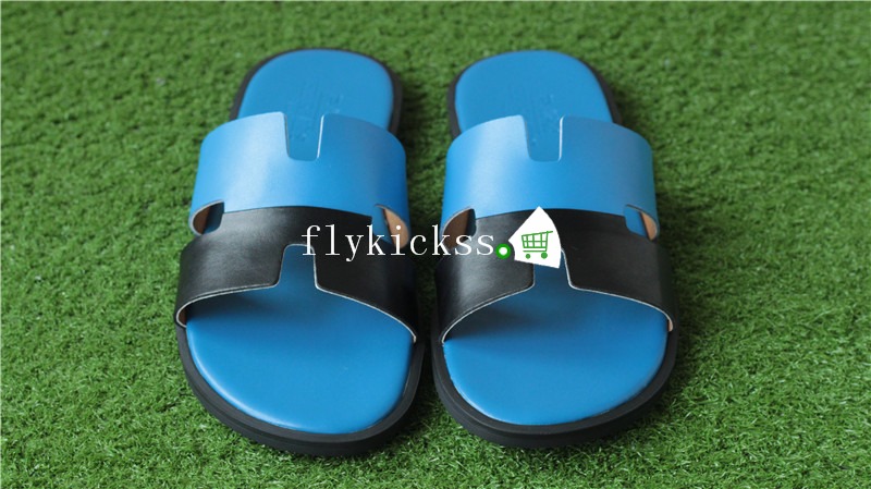 Hermes Slipper Blue Black